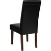 image:imageFlash Furniture Greenwich Series Black LeatherSoft Upholstered Panel Back MidCentury Parsons Dining ChairBlack Leathersoft