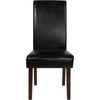 image:imageFlash Furniture Greenwich Series Black LeatherSoft Upholstered Panel Back MidCentury Parsons Dining ChairBlack Leathersoft