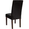 image:imageFlash Furniture Greenwich Series Black LeatherSoft Upholstered Panel Back MidCentury Parsons Dining ChairBrown Leathersoft