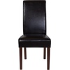 image:imageFlash Furniture Greenwich Series Black LeatherSoft Upholstered Panel Back MidCentury Parsons Dining ChairBrown Leathersoft