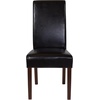 image:imageFlash Furniture Greenwich Series Black LeatherSoft Upholstered Panel Back MidCentury Parsons Dining ChairBrown Leathersoft