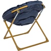 image:imageFlash Furniture Gwen Kids Cozy Mini Folding Saucer Chair  Navy Faux Fur Moon Chair  Soft Gold Metal Frame  23 Portable Folding Chair For Living Room or BedroomNavy Faux FurSoft Gold Frame