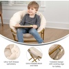 image:imageFlash Furniture Gwen Kids Cozy Mini Folding Saucer Chair  Navy Faux Fur Moon Chair  Soft Gold Metal Frame  23 Portable Folding Chair For Living Room or BedroomIvory Faux FurSoft Gold Frame