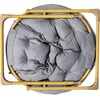 image:imageFlash Furniture Gwen Kids Cozy Mini Folding Saucer Chair  Navy Faux Fur Moon Chair  Soft Gold Metal Frame  23 Portable Folding Chair For Living Room or BedroomGraySoft Gold