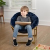 image:imageFlash Furniture Gwen Kids Cozy Mini Folding Saucer Chair  Navy Faux Fur Moon Chair  Soft Gold Metal Frame  23 Portable Folding Chair For Living Room or BedroomNavy Faux FurSoft Gold Frame