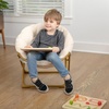 image:imageFlash Furniture Gwen Kids Cozy Mini Folding Saucer Chair  Navy Faux Fur Moon Chair  Soft Gold Metal Frame  23 Portable Folding Chair For Living Room or BedroomIvory Faux FurSoft Gold Frame