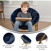 image:imageFlash Furniture Gwen Kids Cozy Mini Folding Saucer Chair  Navy Faux Fur Moon Chair  Soft Gold Metal Frame  23 Portable Folding Chair For Living Room or BedroomNavy Faux FurSoft Gold Frame