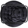 image:imageFlash Furniture Gwen Oversize Folding Saucer Chair  Ivory Sherpa Faux Fur Moon Chair  Soft Gold Metal Frame  38 Portable Folding Chair  for Dorm and BedroomBlackBlack