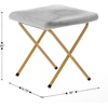 image:imageFlash Furniture Gwen Oversize Folding Saucer Chair  Ivory Sherpa Faux Fur Moon Chair  Soft Gold Metal Frame  38 Portable Folding Chair  for Dorm and BedroomGray FabricSoft Gold Frame