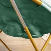image:imageFlash Furniture Gwen Oversize Folding Saucer Chair  Ivory Sherpa Faux Fur Moon Chair  Soft Gold Metal Frame  38 Portable Folding Chair  for Dorm and BedroomEmerald Fabric Soft Gold