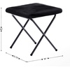image:imageFlash Furniture Gwen Oversize Folding Saucer Chair  Ivory Sherpa Faux Fur Moon Chair  Soft Gold Metal Frame  38 Portable Folding Chair  for Dorm and BedroomBlack FabricBlack Frame