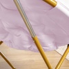 image:imageFlash Furniture Gwen Oversize Folding Saucer Chair  Ivory Sherpa Faux Fur Moon Chair  Soft Gold Metal Frame  38 Portable Folding Chair  for Dorm and BedroomDusty Purple Fabric Soft Gold