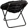 image:imageFlash Furniture Gwen Oversize Folding Saucer Chair  Ivory Sherpa Faux Fur Moon Chair  Soft Gold Metal Frame  38 Portable Folding Chair  for Dorm and BedroomBlackBlack