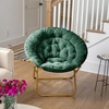 image:imageFlash Furniture Gwen Oversize Folding Saucer Chair  Ivory Sherpa Faux Fur Moon Chair  Soft Gold Metal Frame  38 Portable Folding Chair  for Dorm and BedroomEmerald Fabric Soft Gold