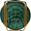image:imageFlash Furniture Gwen Oversize Folding Saucer Chair  Ivory Sherpa Faux Fur Moon Chair  Soft Gold Metal Frame  38 Portable Folding Chair  for Dorm and BedroomEmerald Fabric Soft Gold