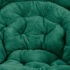 image:imageFlash Furniture Gwen Oversize Folding Saucer Chair  Ivory Sherpa Faux Fur Moon Chair  Soft Gold Metal Frame  38 Portable Folding Chair  for Dorm and BedroomEmerald Fabric Soft Gold