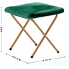 image:imageFlash Furniture Gwen Oversize Folding Saucer Chair  Ivory Sherpa Faux Fur Moon Chair  Soft Gold Metal Frame  38 Portable Folding Chair  for Dorm and BedroomEmerald FabricSoft Gold Frame