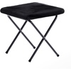 image:imageFlash Furniture Gwen Oversize Folding Saucer Chair  Ivory Sherpa Faux Fur Moon Chair  Soft Gold Metal Frame  38 Portable Folding Chair  for Dorm and BedroomBlack FabricBlack Frame