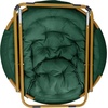 image:imageFlash Furniture Gwen Oversize Folding Saucer Chair  Ivory Sherpa Faux Fur Moon Chair  Soft Gold Metal Frame  38 Portable Folding Chair  for Dorm and BedroomEmerald FabricSoft Gold Frame