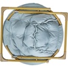 image:imageFlash Furniture Gwen Oversize Folding Saucer Chair  Ivory Sherpa Faux Fur Moon Chair  Soft Gold Metal Frame  38 Portable Folding Chair  for Dorm and BedroomDusty AquaSoft Gold