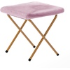 image:imageFlash Furniture Gwen Oversize Folding Saucer Chair  Ivory Sherpa Faux Fur Moon Chair  Soft Gold Metal Frame  38 Portable Folding Chair  for Dorm and BedroomDusty Purple FabricSoft Gold Frame