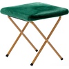image:imageFlash Furniture Gwen Oversize Folding Saucer Chair  Ivory Sherpa Faux Fur Moon Chair  Soft Gold Metal Frame  38 Portable Folding Chair  for Dorm and BedroomEmerald FabricSoft Gold Frame
