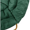 image:imageFlash Furniture Gwen Oversize Folding Saucer Chair  Ivory Sherpa Faux Fur Moon Chair  Soft Gold Metal Frame  38 Portable Folding Chair  for Dorm and BedroomEmerald Fabric Soft Gold