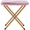 image:imageFlash Furniture Gwen Oversize Folding Saucer Chair  Ivory Sherpa Faux Fur Moon Chair  Soft Gold Metal Frame  38 Portable Folding Chair  for Dorm and BedroomDusty Purple FabricSoft Gold Frame