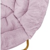image:imageFlash Furniture Gwen Oversize Folding Saucer Chair  Ivory Sherpa Faux Fur Moon Chair  Soft Gold Metal Frame  38 Portable Folding Chair  for Dorm and BedroomDusty Purple Fabric Soft Gold