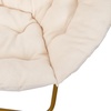 image:imageFlash Furniture Gwen Oversize Folding Saucer Chair  Ivory Sherpa Faux Fur Moon Chair  Soft Gold Metal Frame  38 Portable Folding Chair  for Dorm and BedroomIvorySoft Gold
