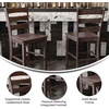 image:imageFlash Furniture Gwendolyn Commercial Grade Modern Farmhouse Bar Stool  Solid Wood Frame  Integrated Footrest  Set of 2  Antique White WashGray Wash Walnut