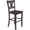 image:imageFlash Furniture Gwendolyn Commercial Grade Modern Farmhouse Bar Stool  Solid Wood Frame  Integrated Footrest  Set of 2  Antique White WashGray Wash Walnut