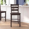 image:imageFlash Furniture Gwendolyn Commercial Grade Modern Farmhouse Bar Stool  Solid Wood Frame  Integrated Footrest  Set of 2  Antique White WashGray Wash Walnut
