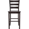 image:imageFlash Furniture Gwendolyn Commercial Grade Modern Farmhouse Bar Stool  Solid Wood Frame  Integrated Footrest  Set of 2  Antique White WashGray Wash Walnut