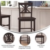 image:imageFlash Furniture Gwendolyn Commercial Grade Modern Farmhouse Bar Stool  Solid Wood Frame  Integrated Footrest  Set of 2  Antique White WashGray Wash Walnut