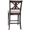 image:imageFlash Furniture Gwendolyn Commercial Grade Modern Farmhouse Bar Stool  Solid Wood Frame  Integrated Footrest  Set of 2  Antique White WashGray Wash Walnut