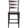 image:imageFlash Furniture Gwendolyn Commercial Grade Modern Farmhouse Bar Stool  Solid Wood Frame  Integrated Footrest  Set of 2  Antique White WashGray Wash Walnut