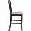 image:imageFlash Furniture Gwendolyn Commercial Grade Modern Farmhouse Bar Stool  Solid Wood Frame  Integrated Footrest  Set of 2  Antique White WashGray Wash Walnut