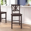 image:imageFlash Furniture Gwendolyn Commercial Grade Modern Farmhouse Bar Stool  Solid Wood Frame  Integrated Footrest  Set of 2  Antique White WashGray Wash Walnut