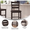 image:imageFlash Furniture Gwendolyn Commercial Grade Modern Farmhouse Bar Stool  Solid Wood Frame  Integrated Footrest  Set of 2  Antique White WashGray Wash Walnut