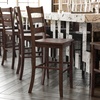 image:imageFlash Furniture Gwendolyn Commercial Grade Modern Farmhouse Bar Stool  Solid Wood Frame  Integrated Footrest  Set of 2  Antique White WashGray Wash Walnut