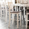 image:imageFlash Furniture Gwendolyn Commercial Grade Modern Farmhouse Bar Stool  Solid Wood Frame  Integrated Footrest  Set of 2  Antique White WashWhite Wash