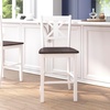 image:imageFlash Furniture Gwendolyn Commercial Grade Modern Farmhouse Bar Stool  Solid Wood Frame  Integrated Footrest  Set of 2  Antique White WashWhite Wash