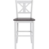 image:imageFlash Furniture Gwendolyn Commercial Grade Modern Farmhouse Bar Stool  Solid Wood Frame  Integrated Footrest  Set of 2  Antique White WashWhite Wash