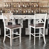 image:imageFlash Furniture Gwendolyn Commercial Grade Modern Farmhouse Bar Stool  Solid Wood Frame  Integrated Footrest  Set of 2  Antique White WashWhite Wash
