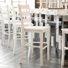 image:imageFlash Furniture Gwendolyn Commercial Grade Modern Farmhouse Bar Stool  Solid Wood Frame  Integrated Footrest  Set of 2  Antique White WashWhite Wash