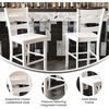 image:imageFlash Furniture Gwendolyn Commercial Grade Modern Farmhouse Bar Stool  Solid Wood Frame  Integrated Footrest  Set of 2  Antique White WashWhite Wash