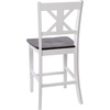 image:imageFlash Furniture Gwendolyn Commercial Grade Modern Farmhouse Bar Stool  Solid Wood Frame  Integrated Footrest  Set of 2  Antique White WashWhite Wash