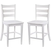 image:imageFlash Furniture Gwendolyn Commercial Grade Modern Farmhouse Bar Stool  Solid Wood Frame  Integrated Footrest  Set of 2  Antique White WashWhite Wash
