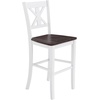 image:imageFlash Furniture Gwendolyn Commercial Grade Modern Farmhouse Bar Stool  Solid Wood Frame  Integrated Footrest  Set of 2  Antique White WashWhite Wash